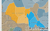 Political Map of Bahr el Ghazal, semi-desaturated