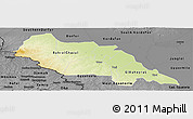 Physical Panoramic Map of Bahr el Ghazal, darken, desaturated