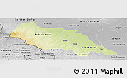 Physical Panoramic Map of Bahr el Ghazal, desaturated