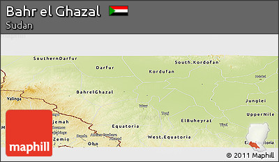 Physical Panoramic Map of Bahr El Ghazal