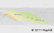 Physical Panoramic Map of Bahr el Ghazal, lighten, desaturated