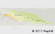 Physical Panoramic Map of Bahr el Ghazal, lighten, semi-desaturated