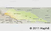 Physical Panoramic Map of Bahr el Ghazal, semi-desaturated