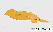 Political Shades Panoramic Map of Bahr el Ghazal, cropped outside