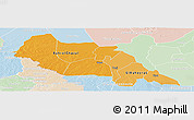 Political Shades Panoramic Map of Bahr el Ghazal, lighten
