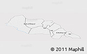 Silver Style Panoramic Map of Bahr el Ghazal, single color outside