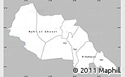 Gray Simple Map of Bahr el Ghazal, single color outside