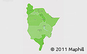 Political Shades 3D Map of Blue Nile, cropped outside