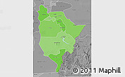Political Shades 3D Map of Blue Nile, desaturated