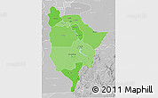 Political Shades 3D Map of Blue Nile, lighten, desaturated