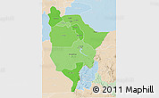 Political Shades 3D Map of Blue Nile, lighten