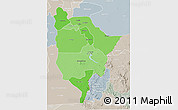 Political Shades 3D Map of Blue Nile, lighten, semi-desaturated