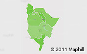 Political Shades 3D Map of Blue Nile, single color outside