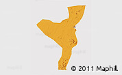 Political 3D Map of Kurmuk, single color outside