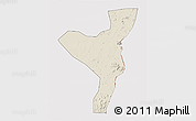 Shaded Relief 3D Map of Kurmuk, cropped outside