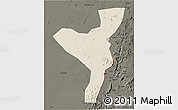 Shaded Relief 3D Map of Kurmuk, darken