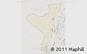 Shaded Relief 3D Map of Kurmuk, lighten, semi-desaturated