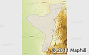 Shaded Relief 3D Map of Kurmuk, physical outside