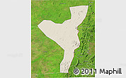 Shaded Relief 3D Map of Kurmuk, satellite outside
