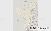 Shaded Relief 3D Map of Kurmuk, semi-desaturated