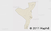 Shaded Relief 3D Map of Kurmuk, single color outside