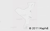 Silver Style 3D Map of Kurmuk, single color outside