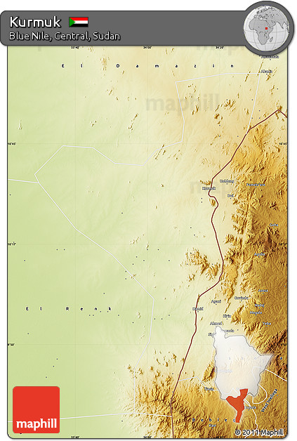 Physical Map of Kurmuk