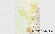 Physical Map of Kurmuk, lighten