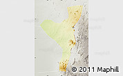 Physical Map of Kurmuk, lighten, semi-desaturated