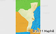Physical Map of Kurmuk, political outside