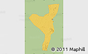 Savanna Style Map of Kurmuk, single color outside