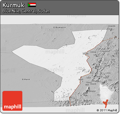 Gray Panoramic Map of Kurmuk