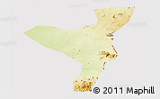 Physical Panoramic Map of Kurmuk, cropped outside