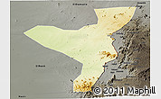 Physical Panoramic Map of Kurmuk, darken, semi-desaturated