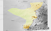 Physical Panoramic Map of Kurmuk, desaturated