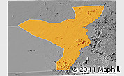Political Panoramic Map of Kurmuk, desaturated
