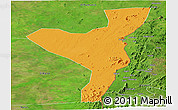 Political Panoramic Map of Kurmuk, satellite outside