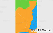 Political Simple Map of Kurmuk