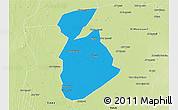 Political 3D Map of Ma tuq, physical outside