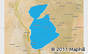 Political 3D Map of Ma tuq, satellite outside