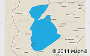 Political 3D Map of Ma tuq, shaded relief outside