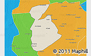 Shaded Relief 3D Map of Ma tuq, political outside