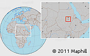 Gray Location Map of Ma tuq, within the entire country