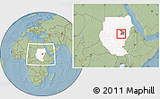 Savanna Style Location Map of Ma tuq, highlighted country, highlighted parent region, within the entire country, hill shading