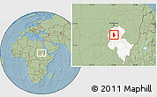 Savanna Style Location Map of Ma tuq, highlighted grandparent region, hill shading