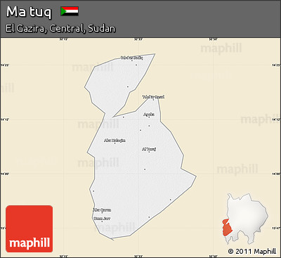 Classic Style Map of Ma Tuq, single color outside