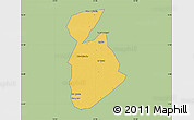 Savanna Style Map of Ma tuq, single color outside