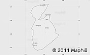 Silver Style Map of Ma tuq, single color outside