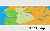 Physical Panoramic Map of Ma tuq, political outside