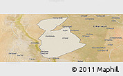 Shaded Relief Panoramic Map of Ma tuq, satellite outside